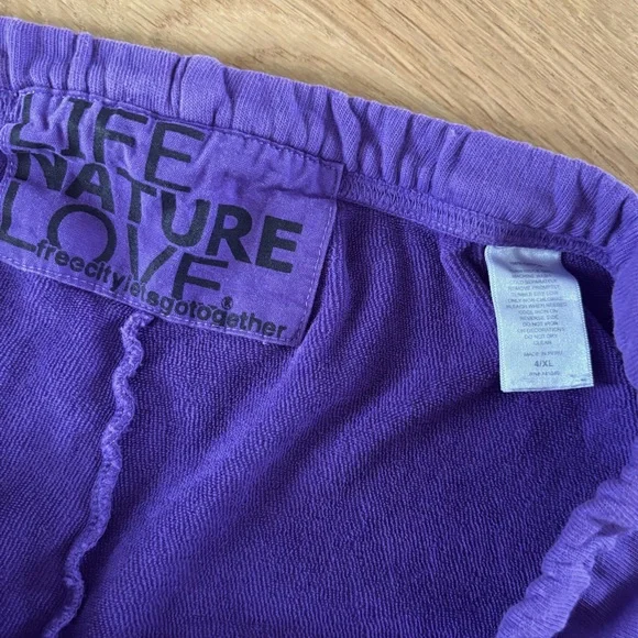 Purple Free City Sweatpants with Orange Bird Logo Size XL - Picture 4 of 7